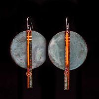 EARRINGS - COPPER DISCS